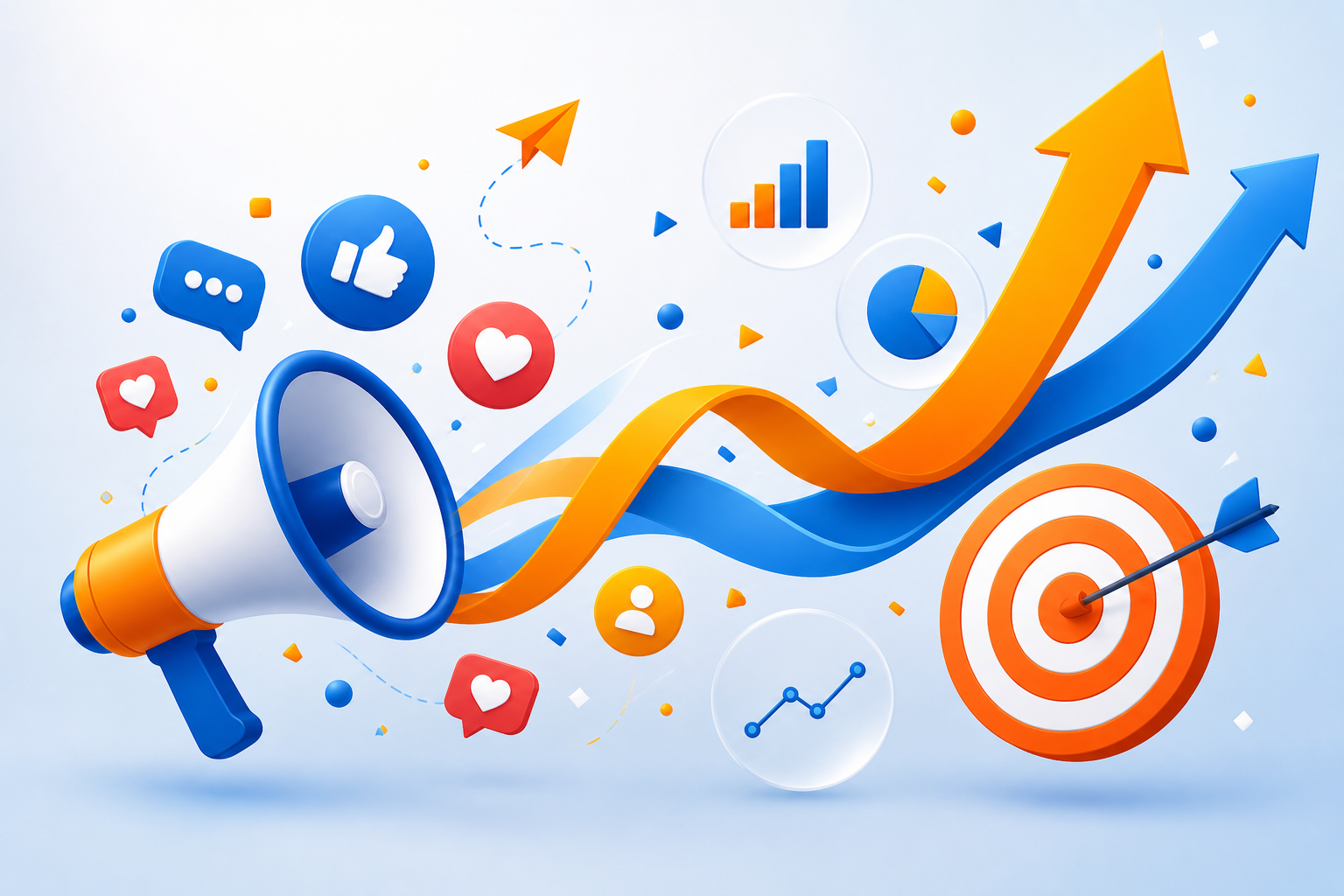 Digital marketing growth analytics and campaign strategy concept