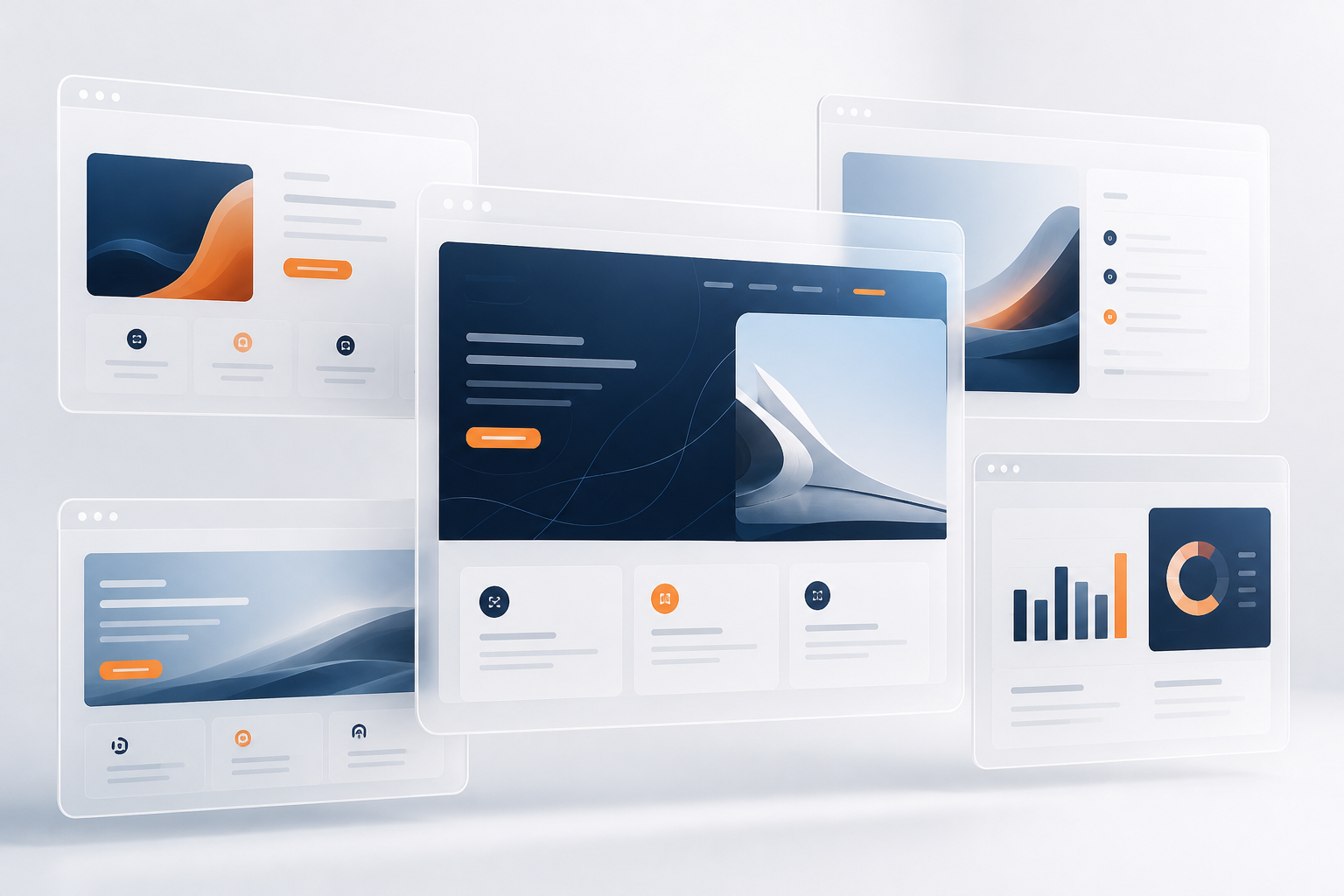 Modern website and web application design concept