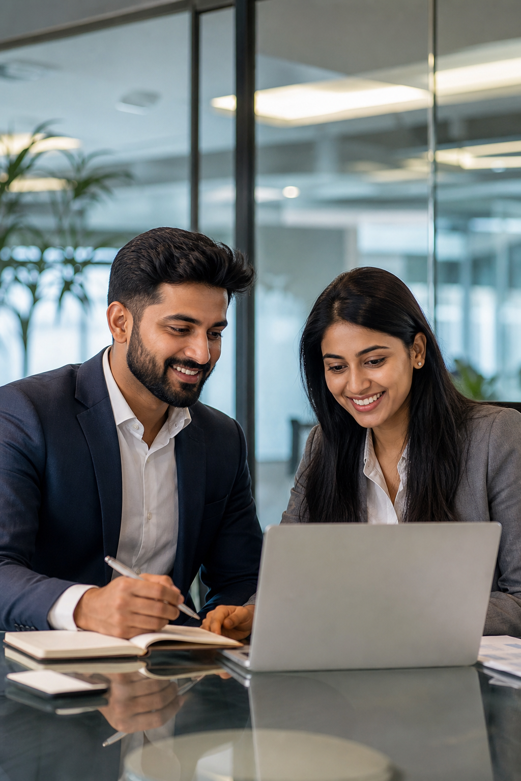 Indian IT professionals collaborating in a modern VasInfoTec office